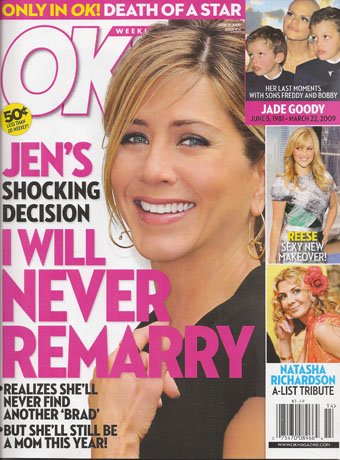 Illustration for article titled This Week In Tabloids: Brangelina's On The Rocks, Reese Might Get One